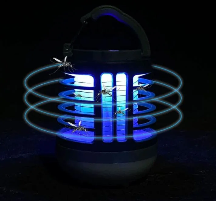 Wholesale Rechargeable Camping Lantern Mosquito Killer Lamp 2 in 1 Electric Shock UV LED Lighting Bug Zapper Bluetooth Speaker Camping Tent Light