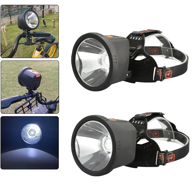 3.7V 4000mAh 6000mAh 1000 Lumen High Power Rechargeable P50 LED Headlamp with Waterproof IP44 Can Be Bike Front Light Emergency Headlight