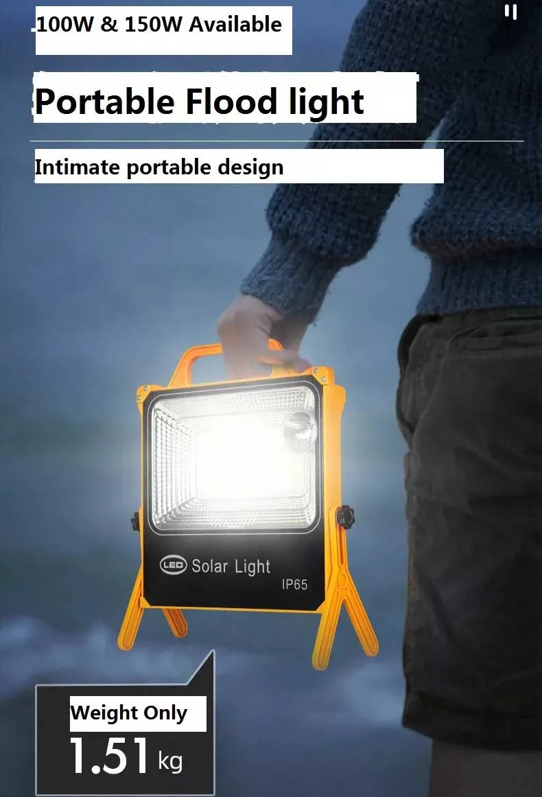 Portable Solar USB Charger with High Intensity Camping Light