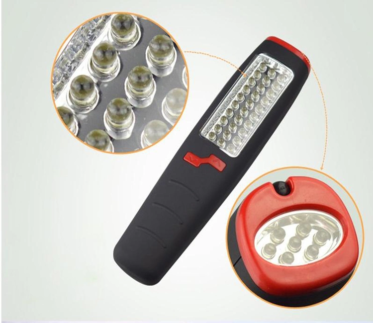 Goldmore11 Portable Car Outdoor Repair Camping Flashlight 30+7 LED Work Light with Magnetic and Hook for Emergency, Camping