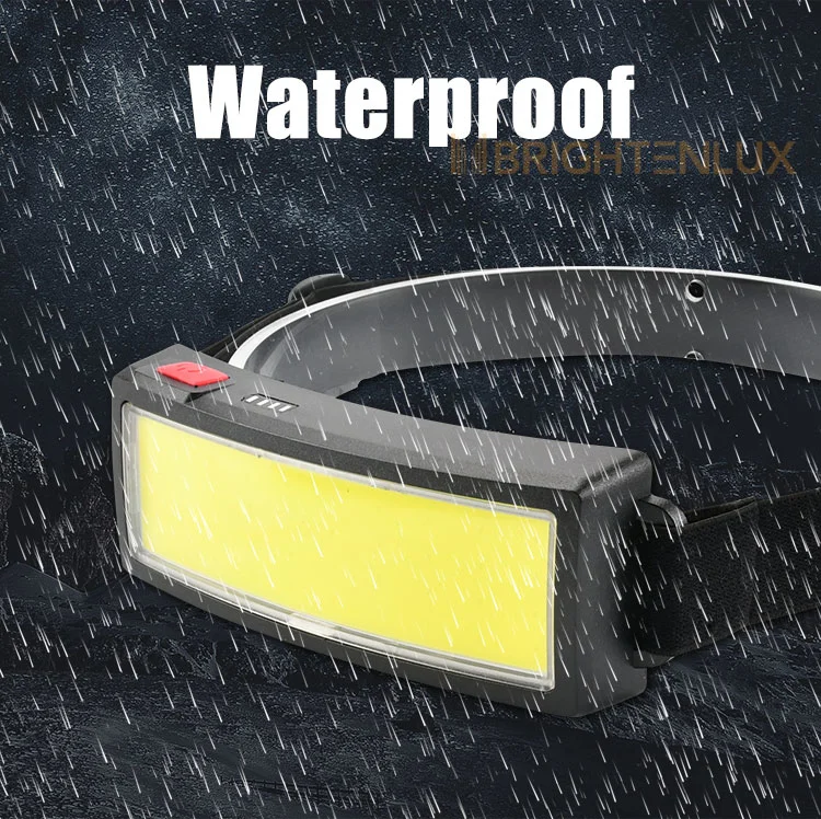 Brightenlux New Design 3 Modes Rechargeable Miner Lamp Headlamp High Lumens COB LED Headlamp Torch