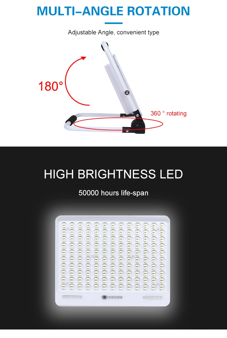 High Quality Energy Saving Camping Outdoor IP65 60W 100W 200 W Rechargeable LED Flood Light