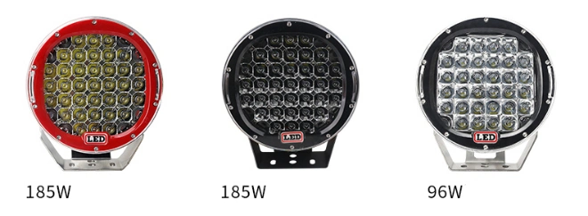 off-Road Vehicle, Car, Truck High Power LED Spotlight Wrangler Pajero Roof, Grille, Front Bumper Headlights 96W 9 Inch