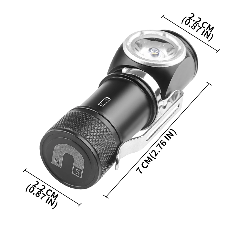 600lumens 200m 16340 Battery Super Bright LED Rechargeable Flashlight P8 Beads Tail Magnet Dual Purpose Work Light Headlamp