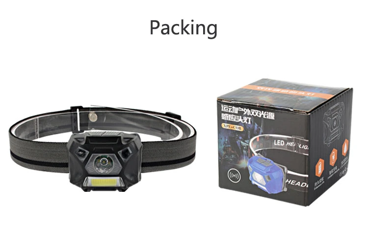 Brightenlux Outdoor Usage High Power Zoom LED Headtorch Mining Camping Aluminum COB LED Headlamp Rechargeable Sensor Headlamp