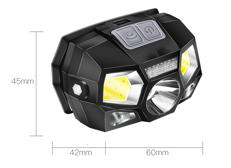 Brightenlux Powerful Ipx6 Waterproof USB Rechargeable Working Sensor COB LED Headlamp