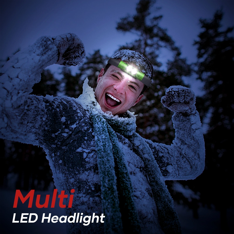 Best Seller Flashlight Head Torch Headlamp 6 Lighting Modes High-Turbo-Strobe-Sos-Beacon-5-Levels Dimming Running Head Lights Runners Headlight LED Headlamp