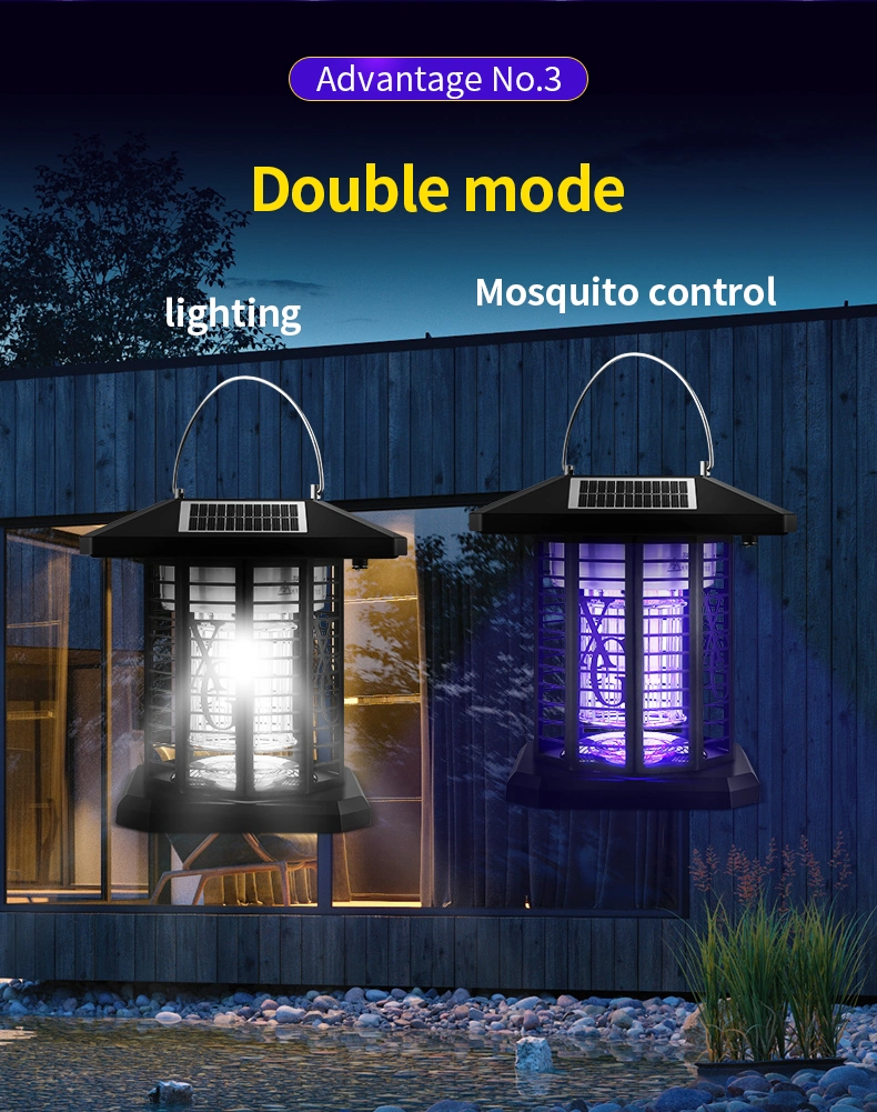 Best Selling Indoor Fly Repellent Bug Zapper Killer Outdoor Camping Solar Mosquito Lamp