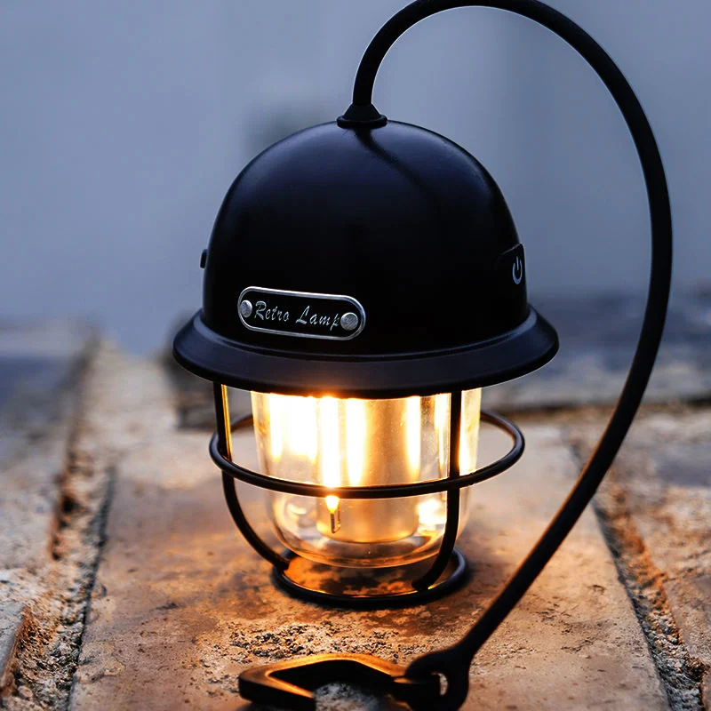 Charging Retro Barn Lantern Campsite Lamp Tent Camping Outdoor Light