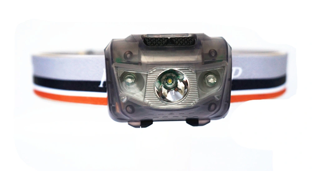 Clear Chell Super Light Weight 45g Ipx6 Double Switch White XPE+2 Red LED AAA 5 Mode Flashing Headlamp for Sports Running Hunting Fishing Warning Headlamp