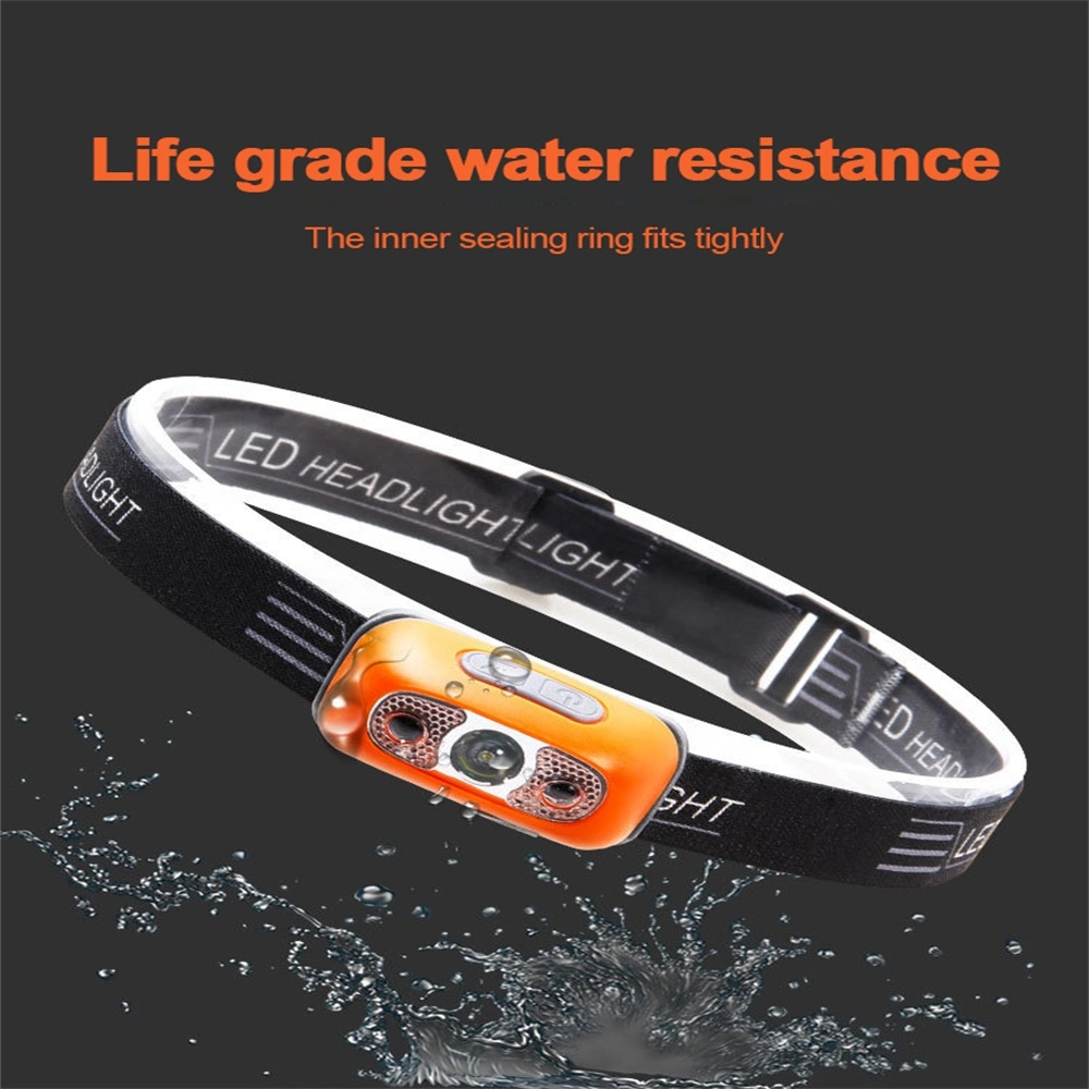 Outdoor USB Rechargeable Motion Sensor Fishing Camping Q5 High Power LED Headlamp