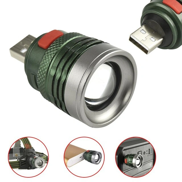 Multifunctional Camping Head Torch Light Rechargeable LED CREE XPE Headlight 3 Work Modes with Power Bank Function Zoomable Portable LED Headlamp