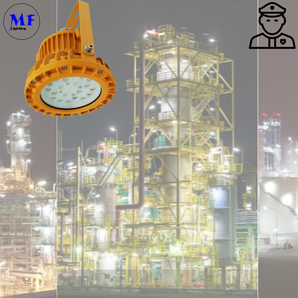 Factory Price Atex Certified IP66 Ik10 10 Years Lifespan High Power Zone 1 Zone 2 LNG Gas Station Oil Industry Chemical Plant 100W Explosion Proof Light