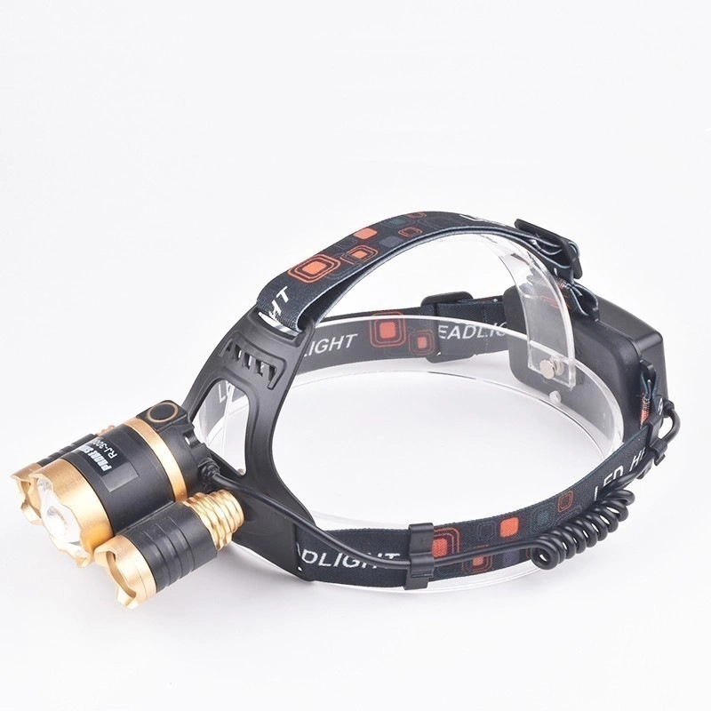 3ledt6 Strong Outdoor Headtorch High Light Long Shot Fishing Strong Rechargeable Headlamp