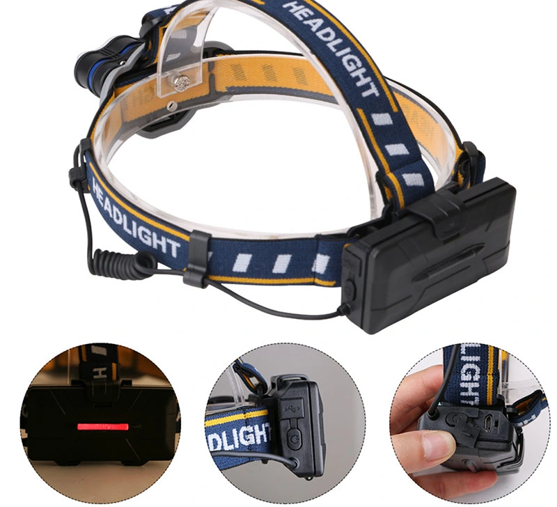 8 Flash Modes Camping Head Torch Lamp High Power XPE COB Rechargeable Adjustable Headlight Portable Zoomable Rotating Degree Aluminum LED Headlamp