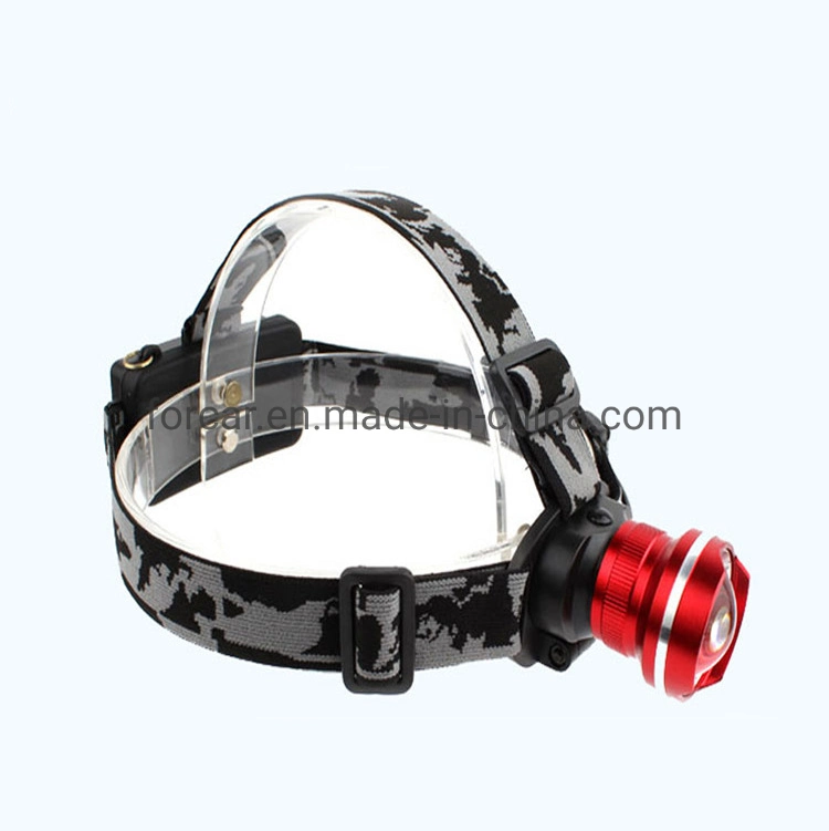 Wholesale Hot Rechargeable Head Torch High Quality CREE T6 Zoomable Camping LED Headlight 18650 Battery 500 Lumen Hunting Aluminum LED Headlamp