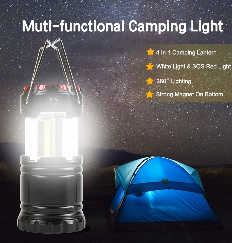 Glodmore2 New Design Mini 200 Lumen 360 Lighting Angle 3 in 1 Camping Light with Portable Handle and Magnetic Base Sos Mode