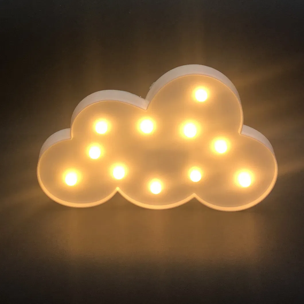 Decorative Marquee Signs Cloud LED Night Light Table Lamp Battery Operated Mi17714