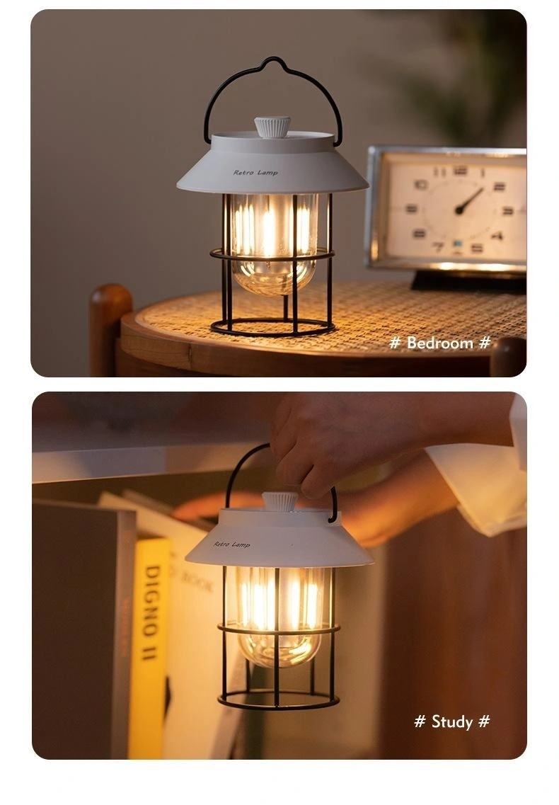 Cross-Border New Outdoor Camping Large Capacity Portable Hanging Atmosphere Night Light.