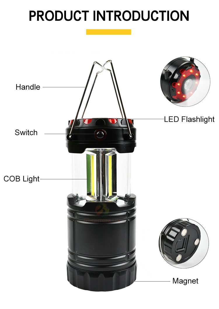 Glodmore2 New Design Mini 200 Lumen 360 Lighting Angle 3 in 1 Camping Light with Portable Handle and Magnetic Base Sos Mode
