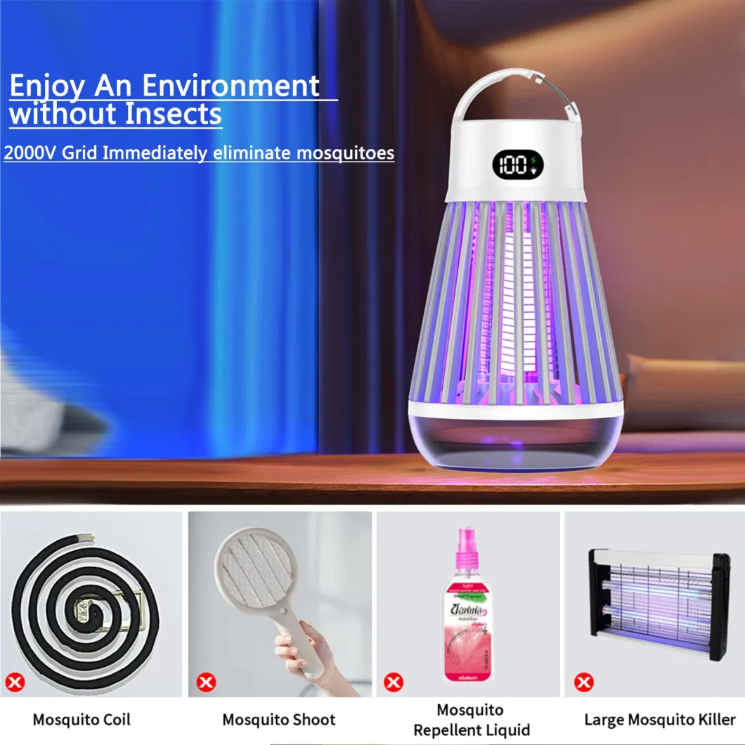 LED Tent Camping Light Lamp with Mosquito Trap Repellent Zapper Killing Killer
