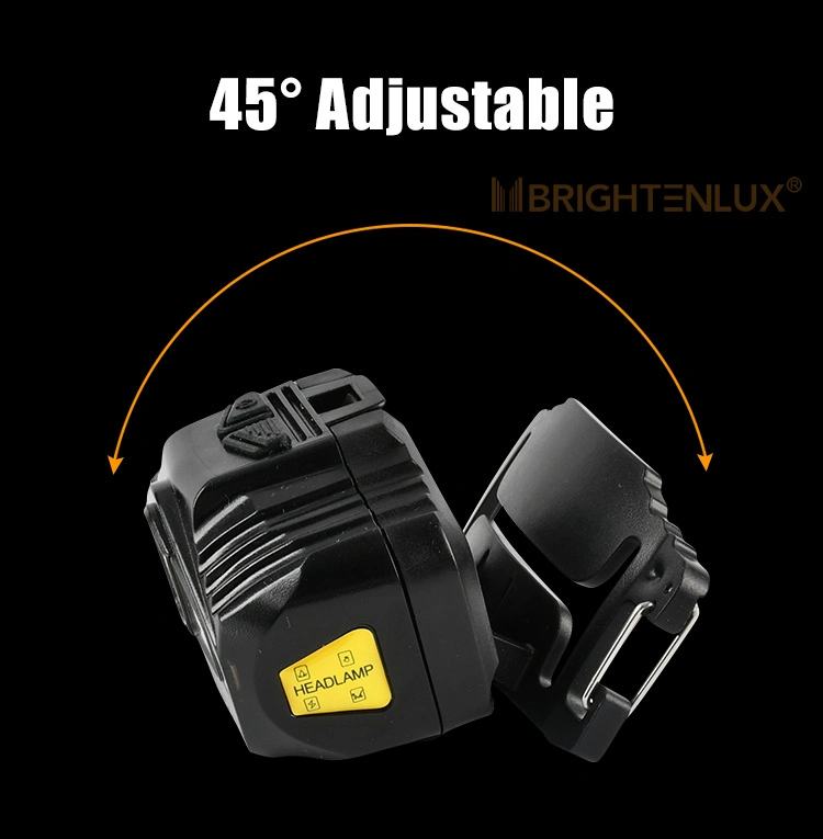 Brightenlux Most Powerful ABS Xpg LED Headlamp Flashlight, Waterproof 340 Lumen High Power USB Rechargeable Headlamp