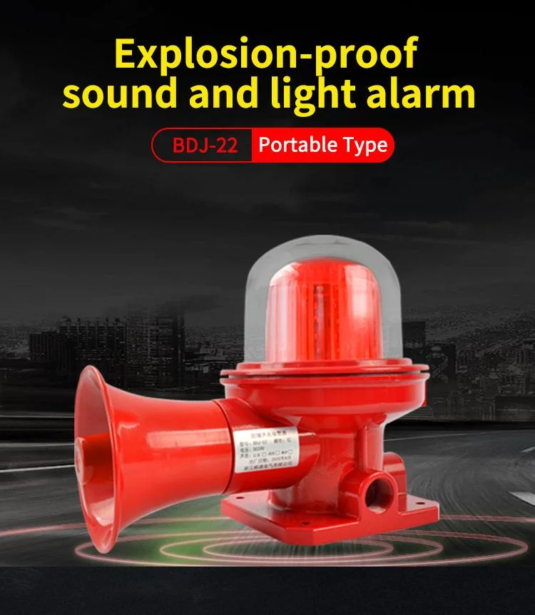 Professional Factory Bdj-02 Explosion Proof Flashing Audible and Visual Alarm Warning Light