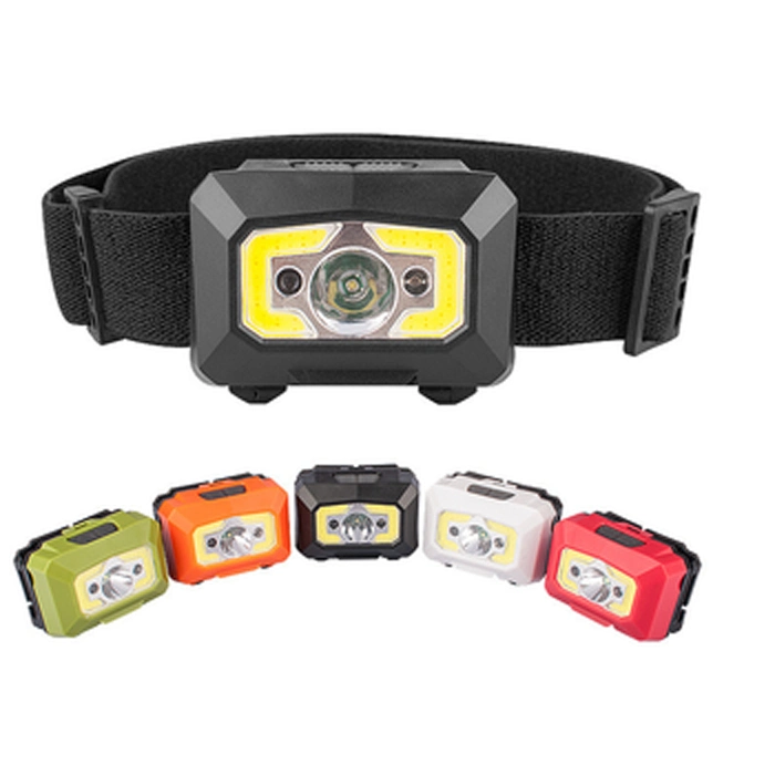 Goldmore11 XPE USB Rechargeable COB Motion Sensor LED Headlamp with Red Light