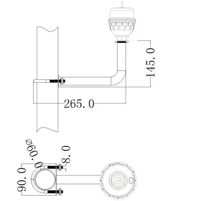 IP66 AC110-240V LED Aircraft Warning Red Beacon Aeronautical Aviation Obstruction Obstacle Light for Tall Building Under Construction Site Smokestack Lighthouse