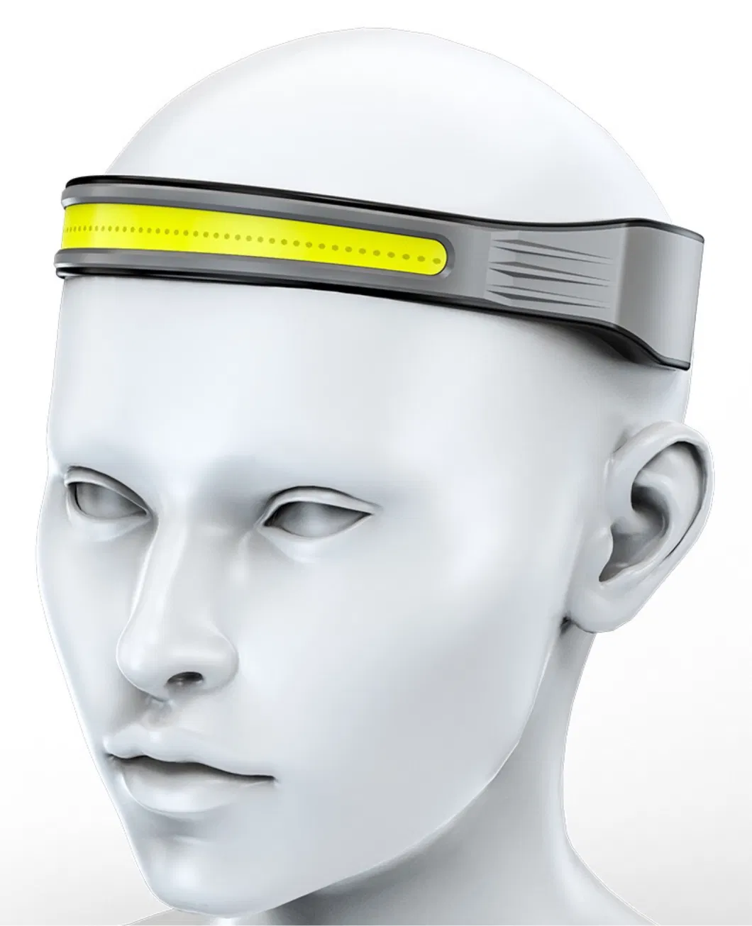 3.7V 1200mAh Full Vision Emergency Head Torch Lighting Type C Charging Waterproof Ipx4 LED Head Lamp Warning Flashing Rechargeable COB LED Headlamp