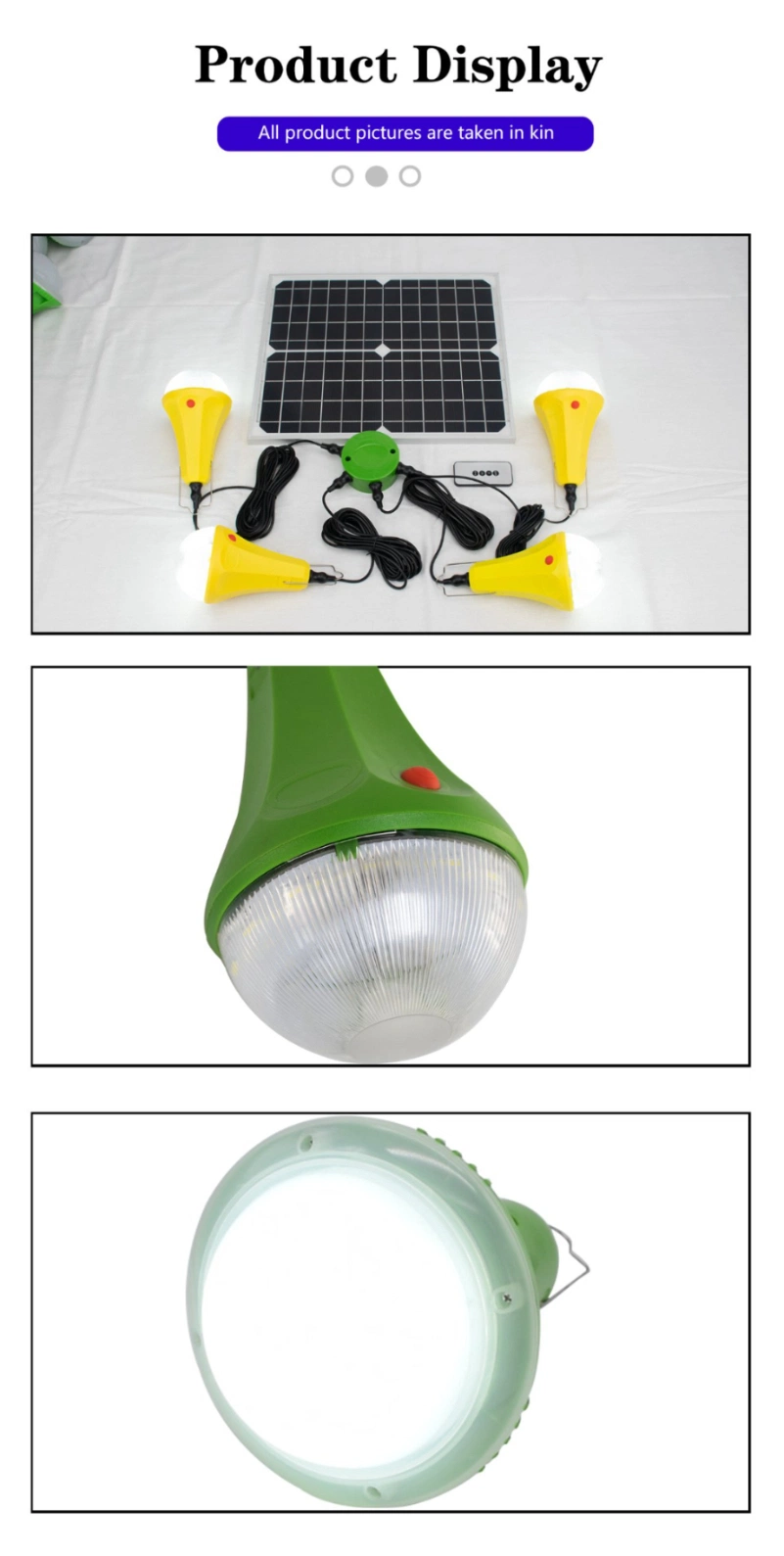 Model No. Sre-98g-4 Solar Light Kits for Camping Enthusiasts Solar Rechargeable Lighting System