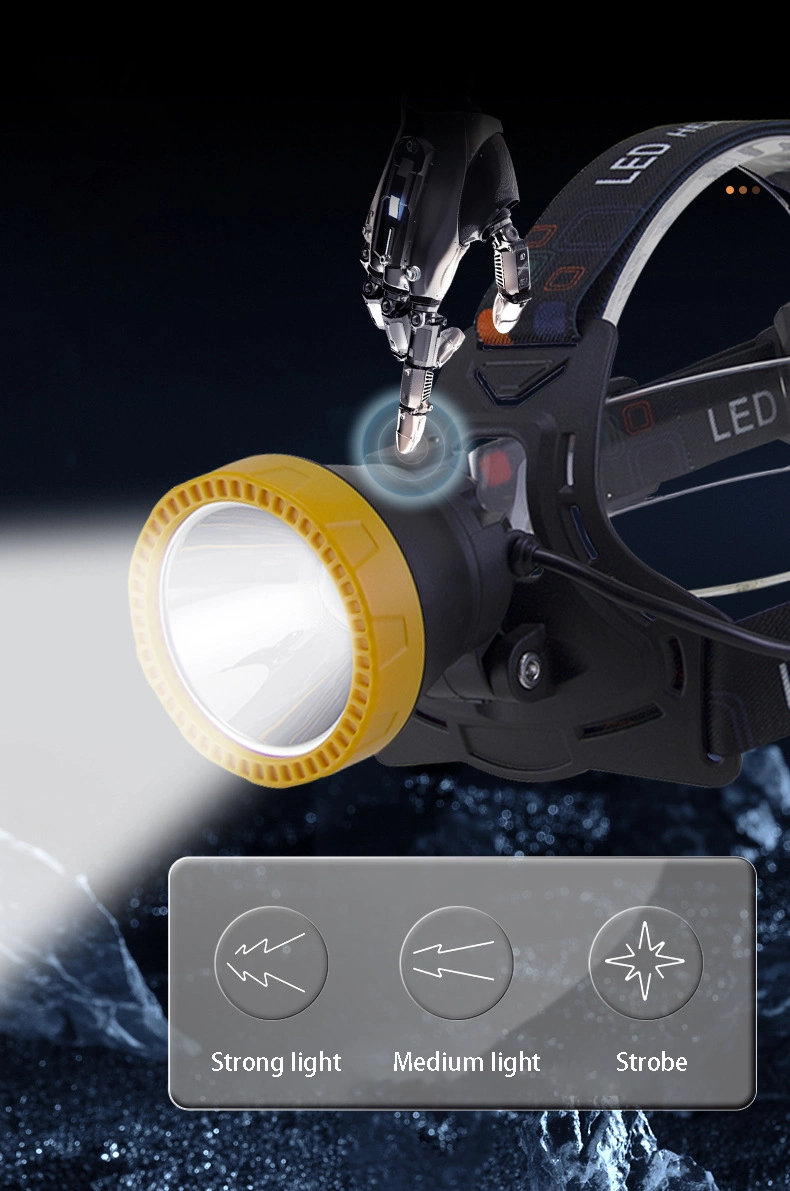 Portable LED Highlight Long-Range Waterproof Flashlight Outdoor Headlamp