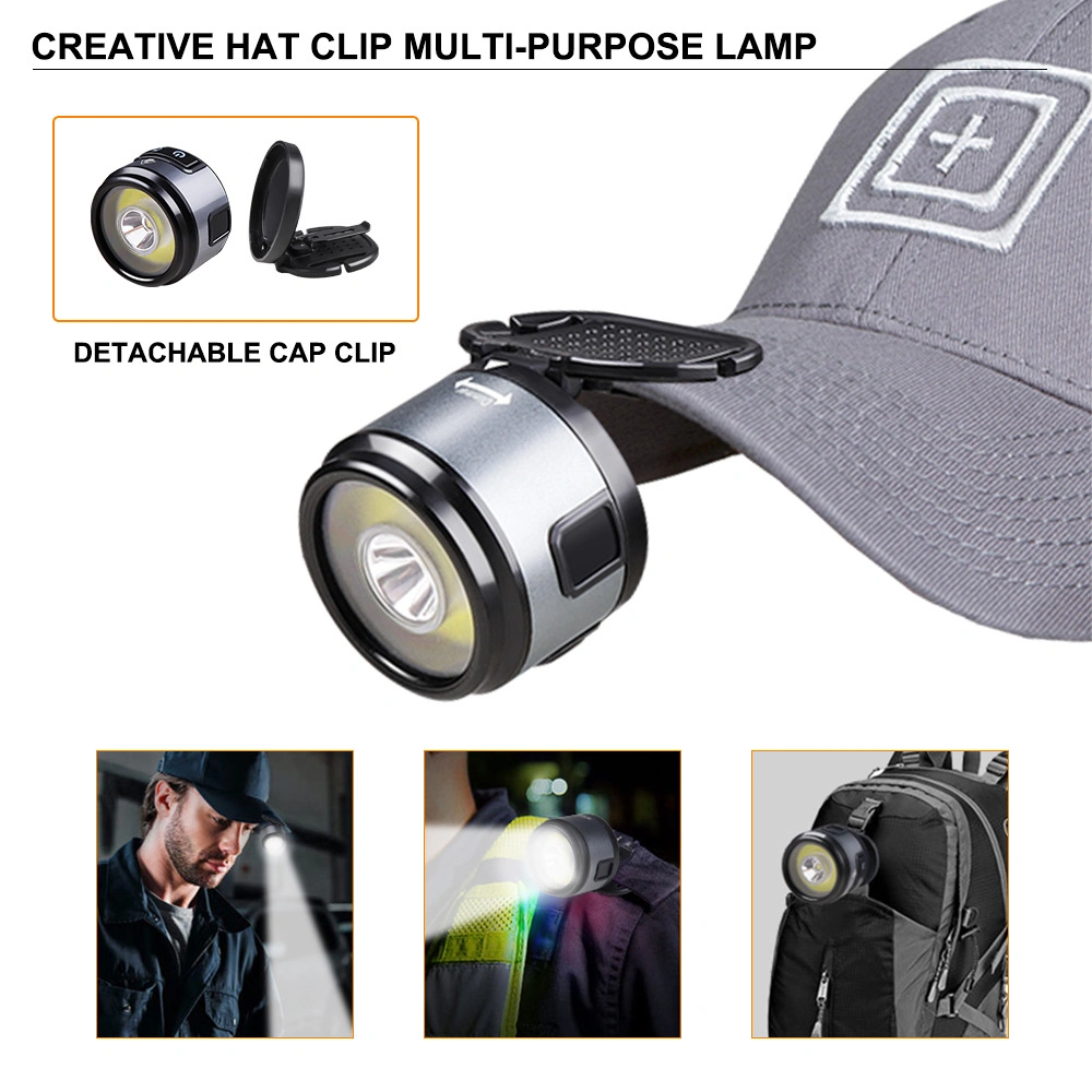 New Design Detachable Mini Type C Rechargeable Head Torch Lamp Car Camping Emergency LED Headlight Portable Lighting COB Xpg Headlamp