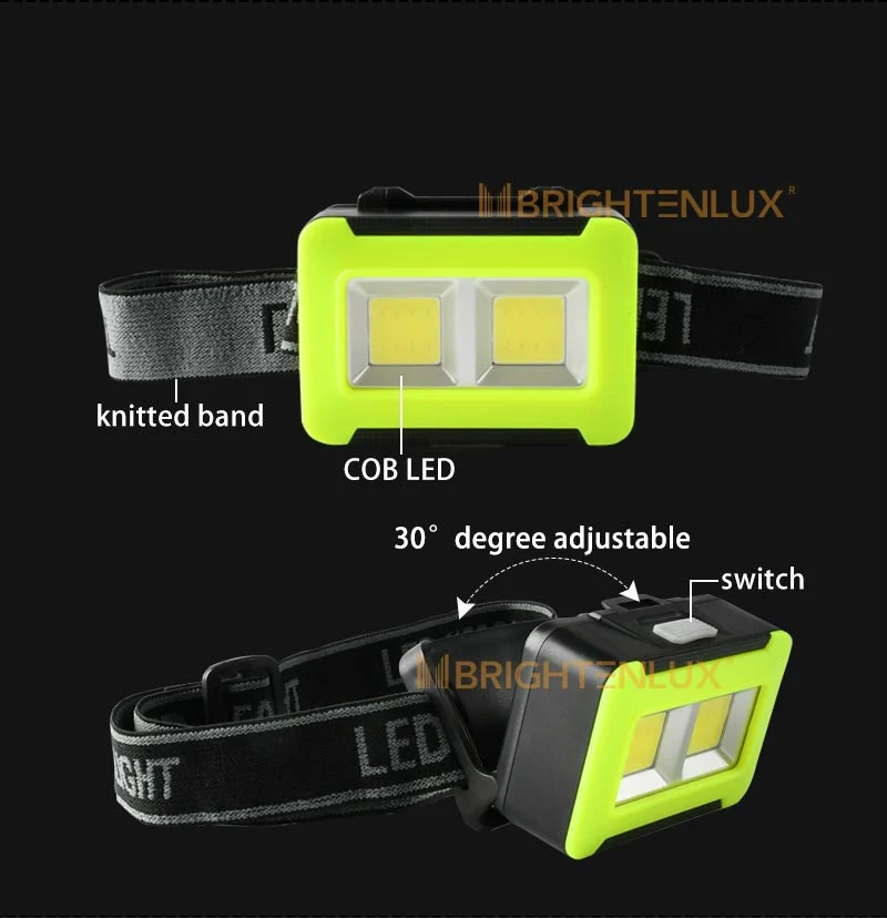 Brightenlux Cheap Plastic AAA Battery Newest Custom Waterproof LED Kids Headlamp for Bike