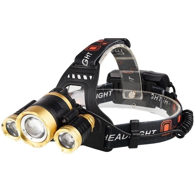 3ledt6 Strong Outdoor Headtorch High Light Long Shot Fishing Strong Rechargeable Headlamp