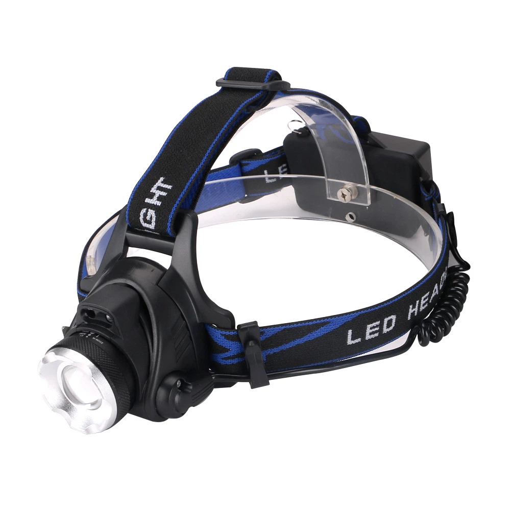 1200lm Security L2/T6 Zoomable 18650 Battery Rechargeable LED Headlamp