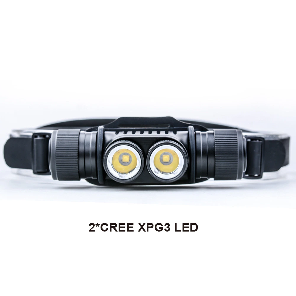 Rechargeable Camping Diving Black Waterproof LED Headlamp