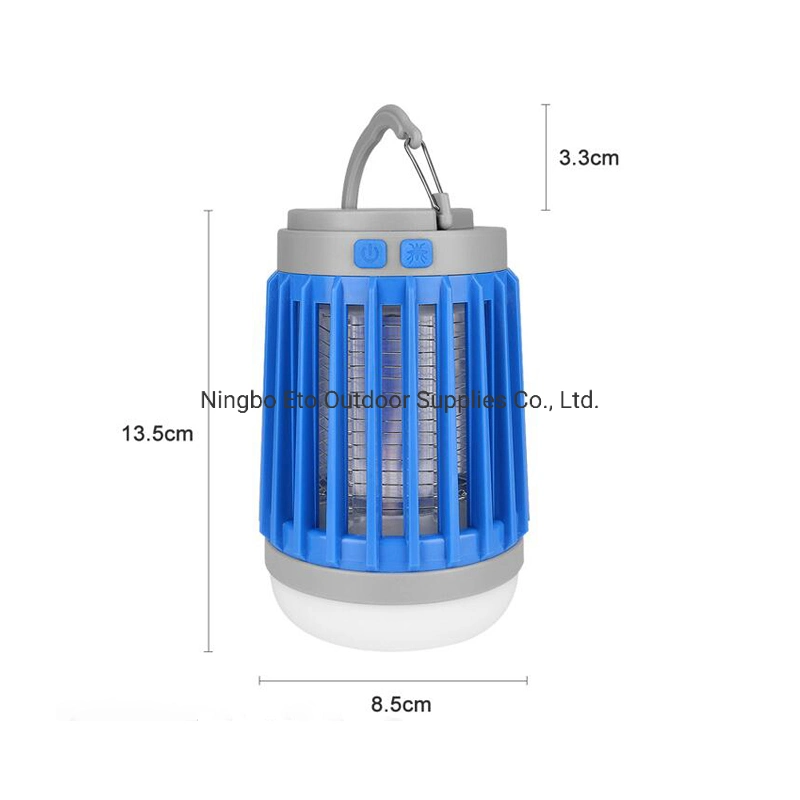 Upgraded Solar Mosquito Killer Lamp Bug Zapper Waterproof IP67 Camping Lantern Flashlight USB Rechargeable Insect Killer Repellent Lamp