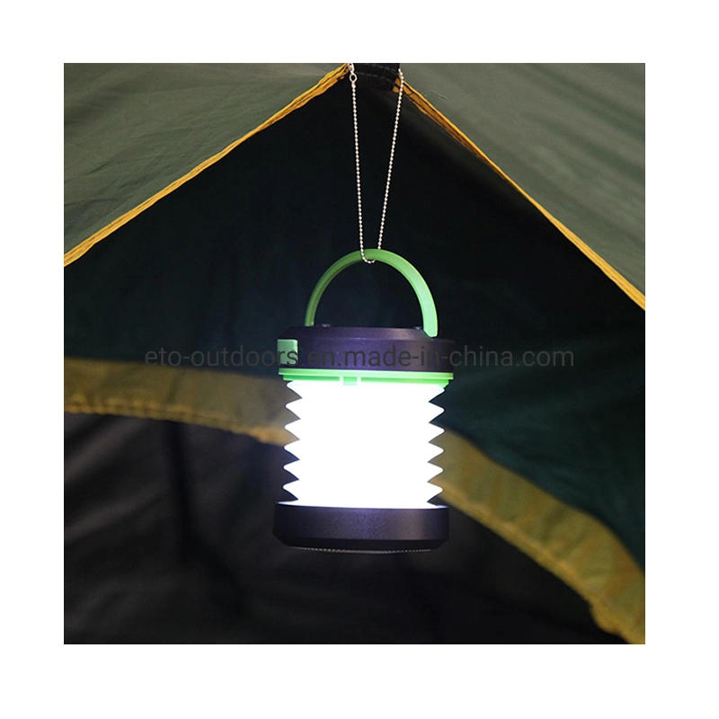 Solar Powered USB Rechargeable Waterproof Telescopic LED Camping Lantern Mini Lamp