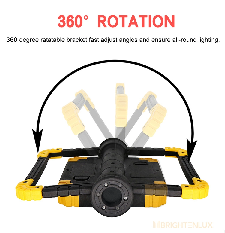 Glodmore2 Ningbo Hot Sale 360 Rotation LED Multi-Functional Folding Work Light with 3 Modes and Hook for Camping Fishing