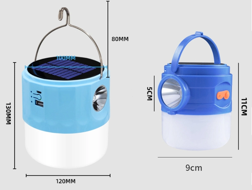 Camping Lights Multi-Functional LED Emergency Solar Bulb Light Rechargeable Outdoor Power Bank with Hook LED Bulb