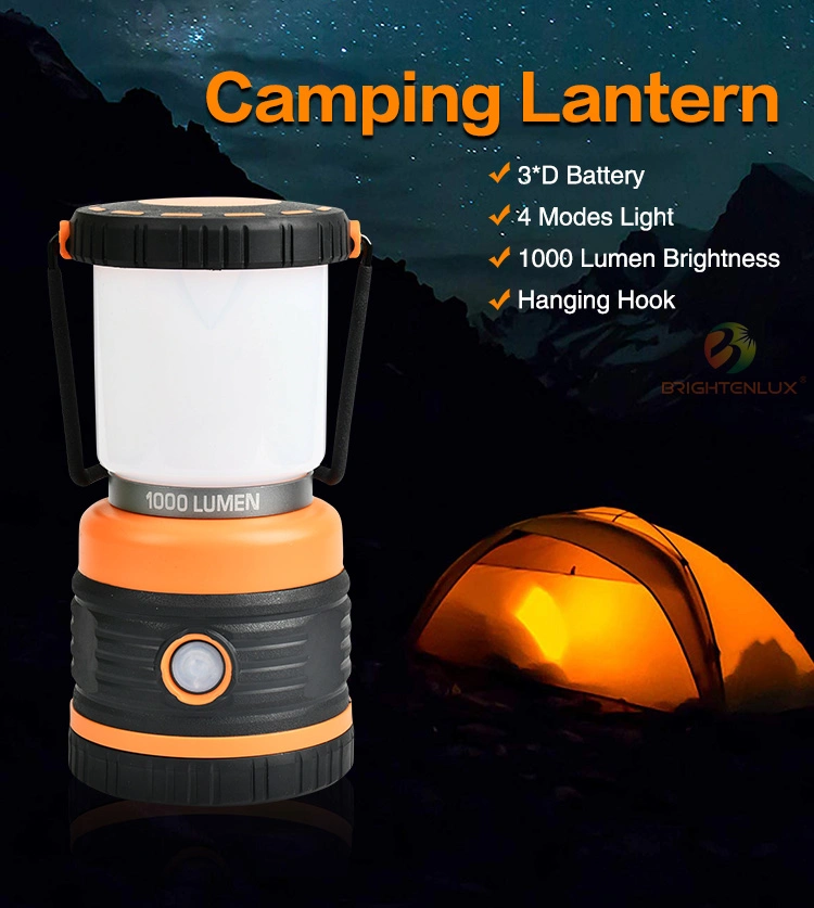 Brightenlux ABS Plastic Outdoor Camping Lights, 2020 New Portable 3D Dry Battery Camping LED Light