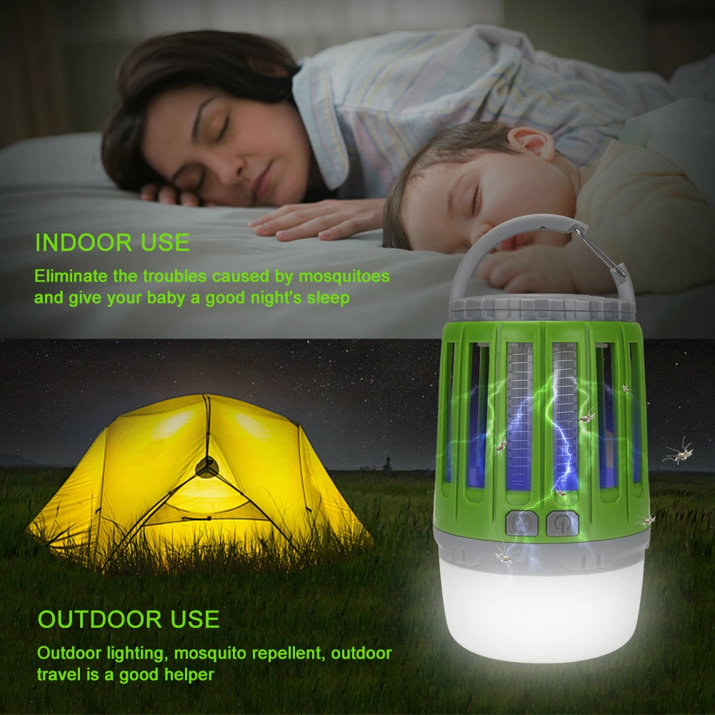 Bulb Portable LED and Emergency Lantern Tent Light Mosquito Repellent Fly Killer USB Camping Lamp for Indoor Outdoor