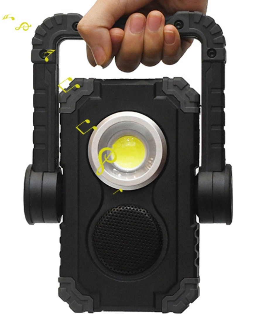 Wholesale Car Emergency Inspection Spotlight Outdoor Camping Bluetooth Speaker Work Lamp Portable Rotating Handle LED Work Light