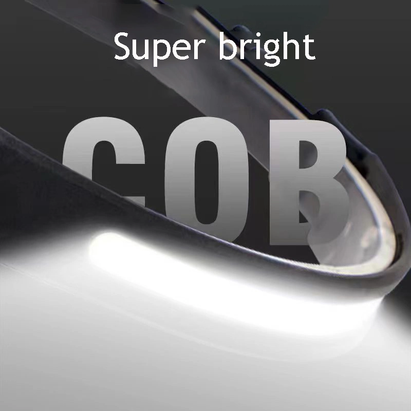 LED Induction Dual Light Source Fishing Headlight COB Outdoor Camping Headlamp
