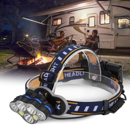 7 LED High Bright Headlight USB Rechargeable Head Torch Light for Outdoor Camping Hunting Head Lamp High Quality Flashing LED Headlamp