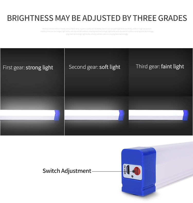 Hurricane Supplies USB 5V Emergency Rechargeable Tube T5 Camping Light