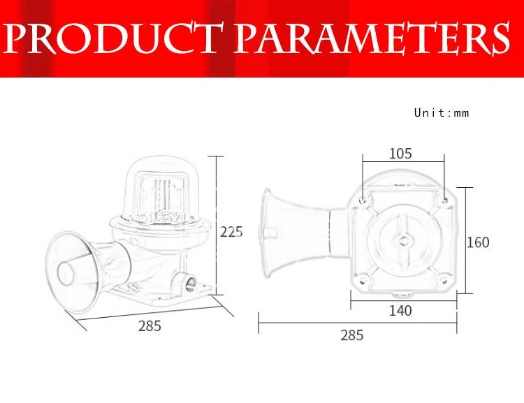 Professional Factory Bdj-02 Explosion Proof Flashing Audible and Visual Alarm Warning Light