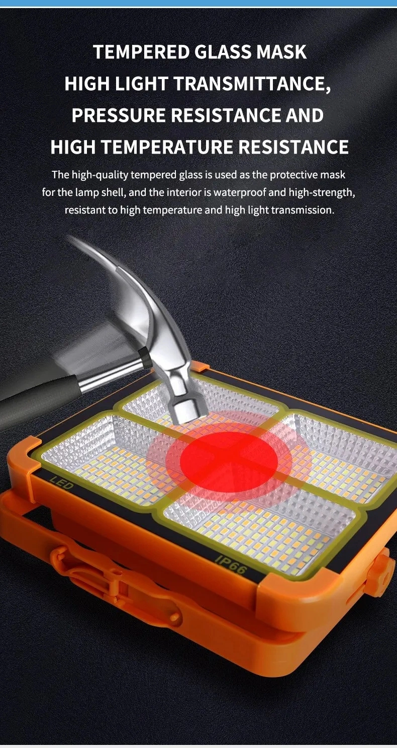 Portable USB Power Bank Photovoltaic Panel Outdoor Emergency Camping Solar Projection Lights