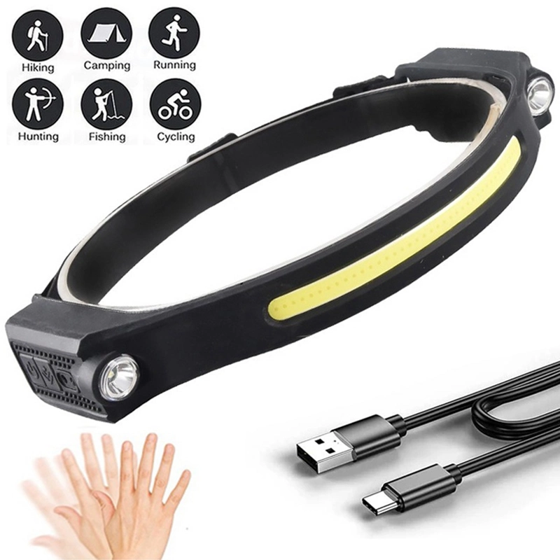 Rechargeable Headlight Induction Head Lamp Headlamp with Strong Brightness for Camping Mining